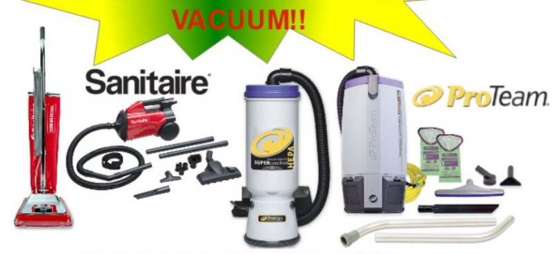 PROTEAM, SANITAIRE, ROYAL, CLARK, DYSON, KIRBY, HOOVER, ELECTROLUX, SHARK.